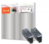 Peach Doppelpack Tintenpatronen schwarz kompatibel zu  Canon, Xerox, Apple BJI-201BK, 0946A001