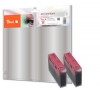 Peach Doppelpack Tintenpatronen magenta kompatibel zu  Canon, Xerox, Apple BJI-201M*2, 0948A002
