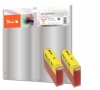 Peach Doppelpack Tintenpatronen gelb kompatibel zu  Canon, Xerox, Apple BJI-201Y*2, 0949A001