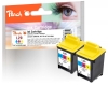 Peach Doppelpack Druckköpfe color kompatibel zu  Samsung, Lexmark, Compaq No. 20C, 15M0120
